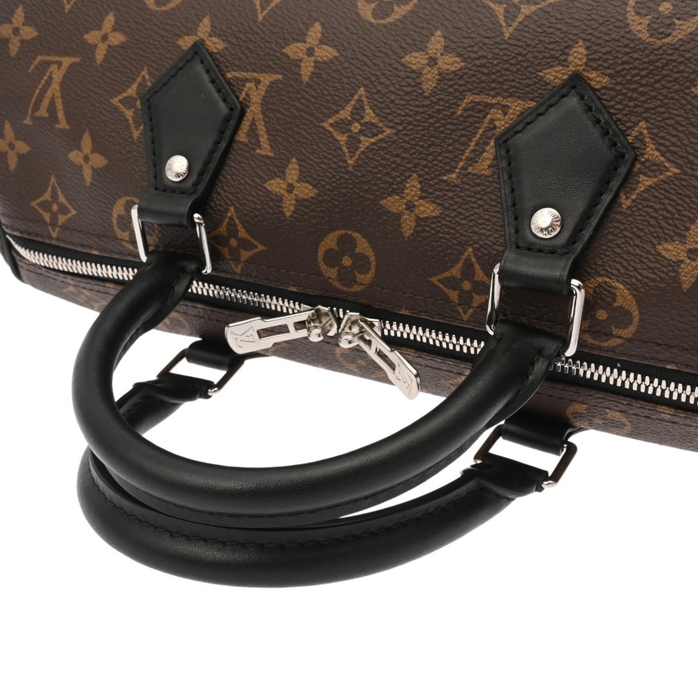 Louis Vuitton Monogram Speedy Bandouliere Soft Bag Brown Black Canvas Handbag - Picture 3 of 10